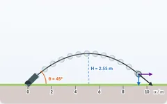 Angled launch simulation